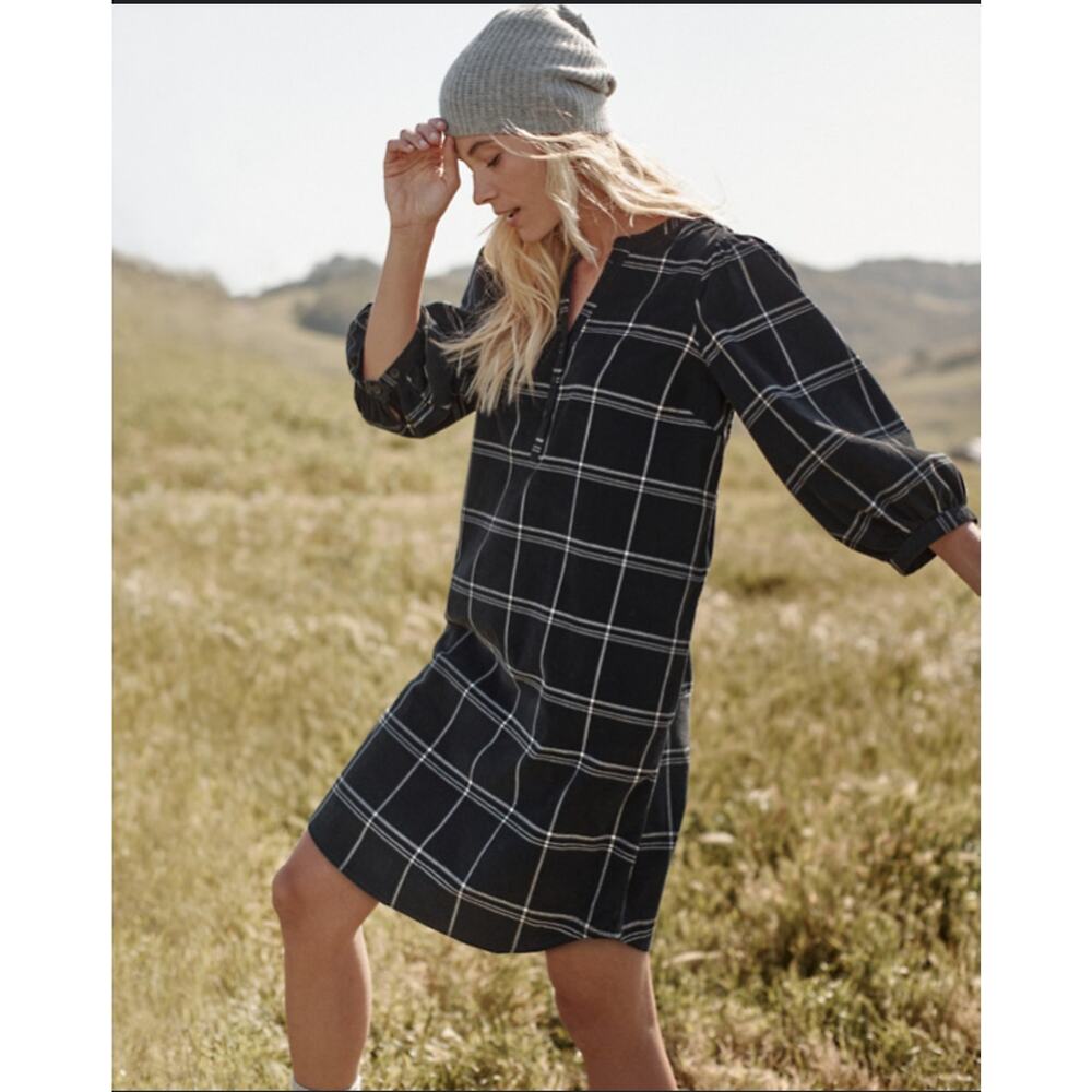 Garnet Hill - Cord Dress - XL -Black & White